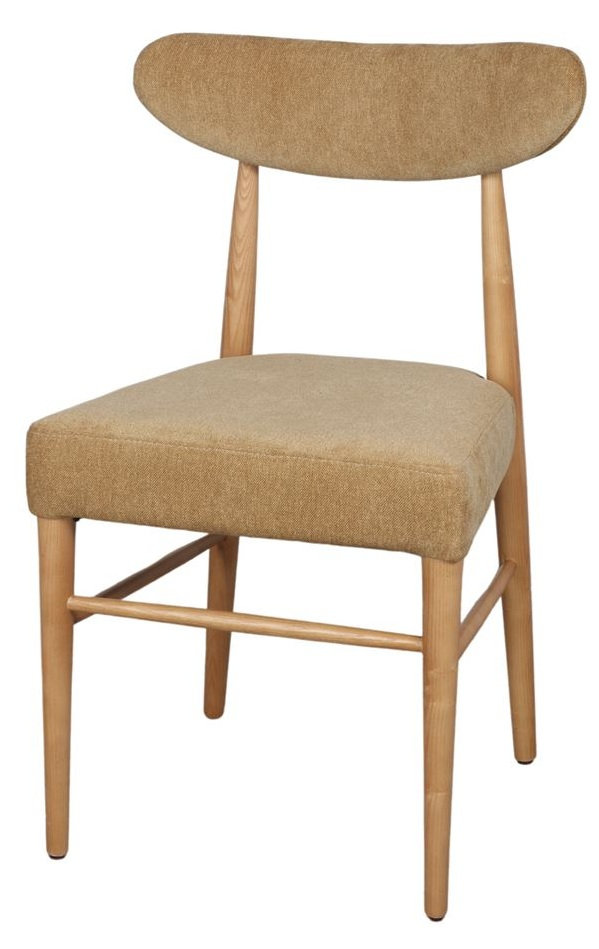 MARLENE silla madera tapizada curry