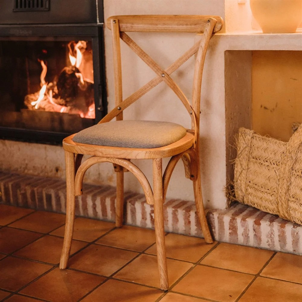 LOTUS silla de madera tapizada 6