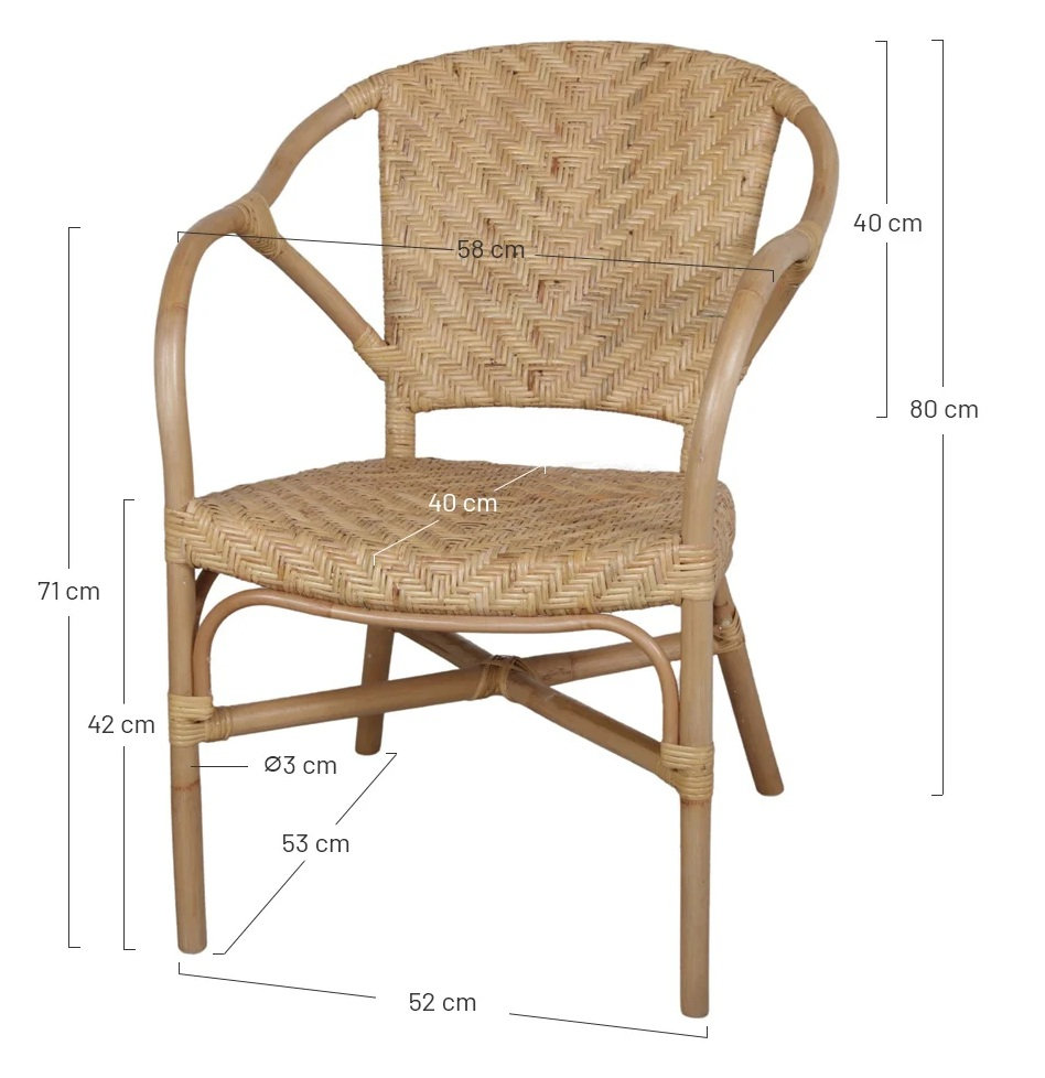 DEVON Sillon medula rattan 4