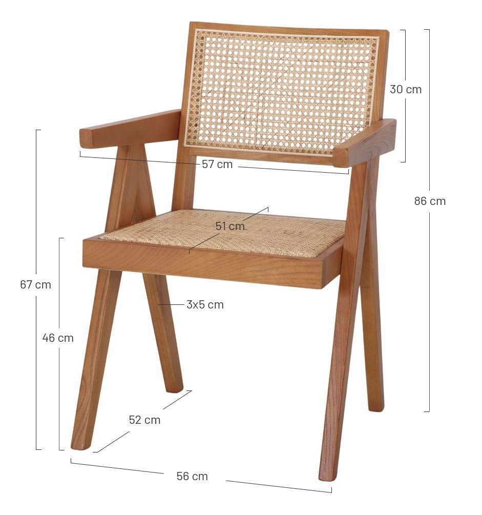 CAPITOL silla madera ratan 4