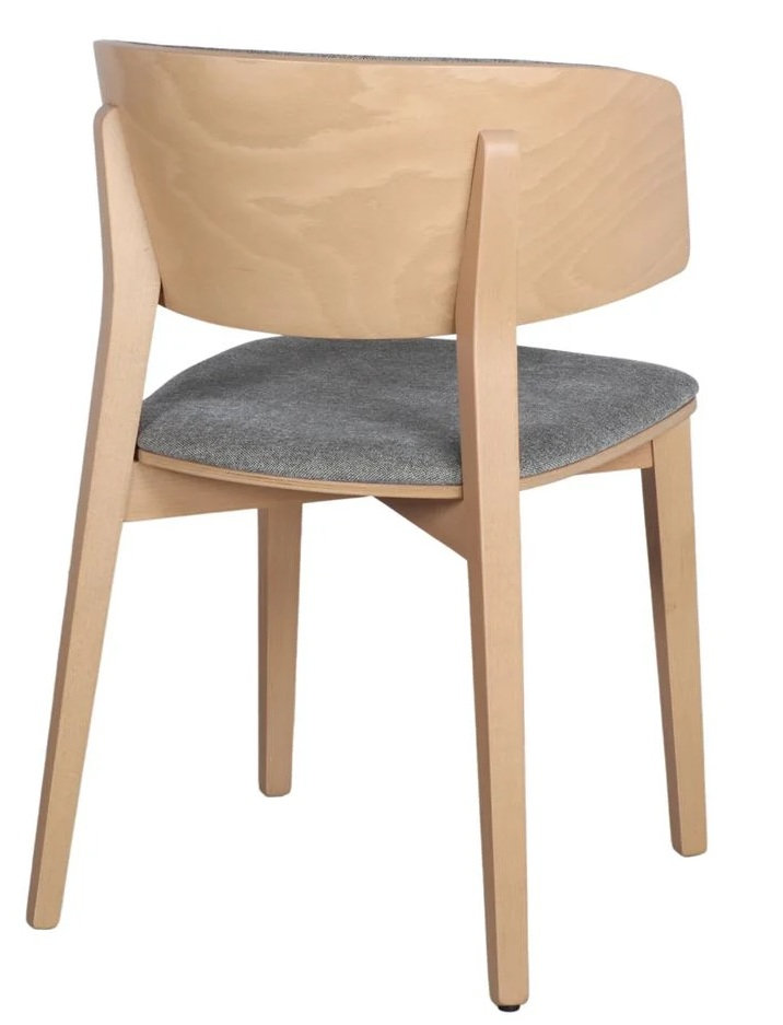 RITAL silla madera tapizda gris 3