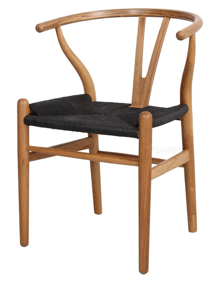 WEGNER silla madera natural negro