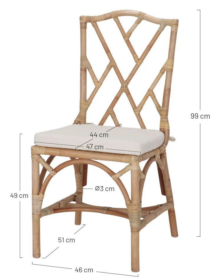 CHIPPENDALE silla ratan 4