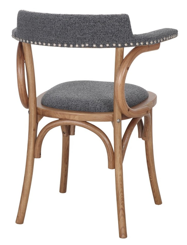 EMILY silla madera tapizada antracita 1