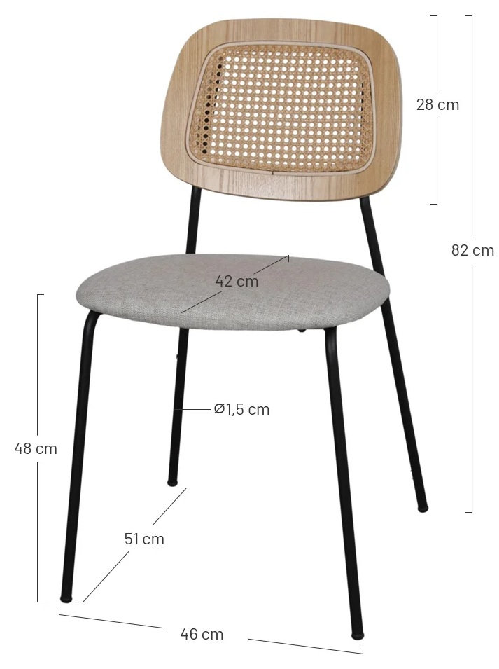 BAYTON silla tapizada m