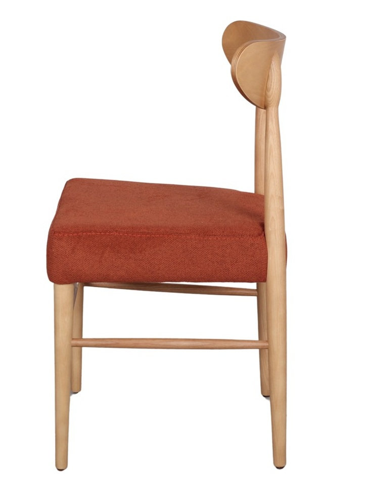 SABINA Silla madera tapizada teja 2