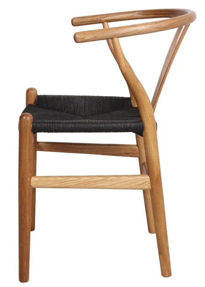 WEGNER silla madera natural negro 2