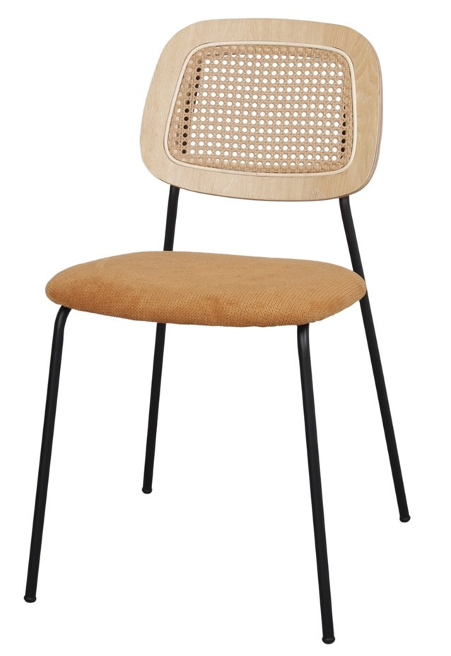 BAYTON silla tapizada curry