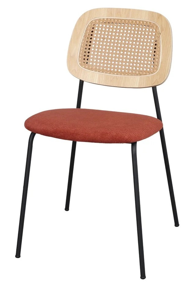 BAYTON silla tapizada teja