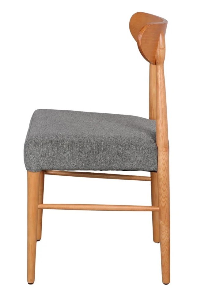 SABINA Silla madera tapizada gris verdoso 2