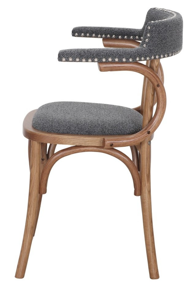 EMILY silla madera tapizada antracita