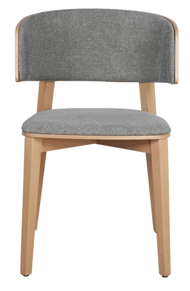RITAL silla madera tapizda gris 1