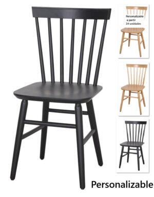 CONVENTRY silla madera antracita p