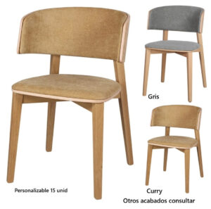 RITAL silla madera tapizda w