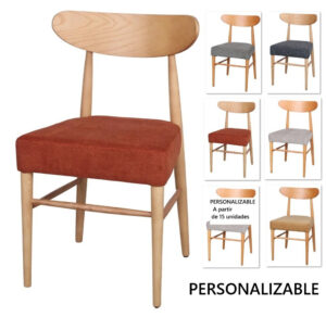 SABINA Silla madera tapizada W