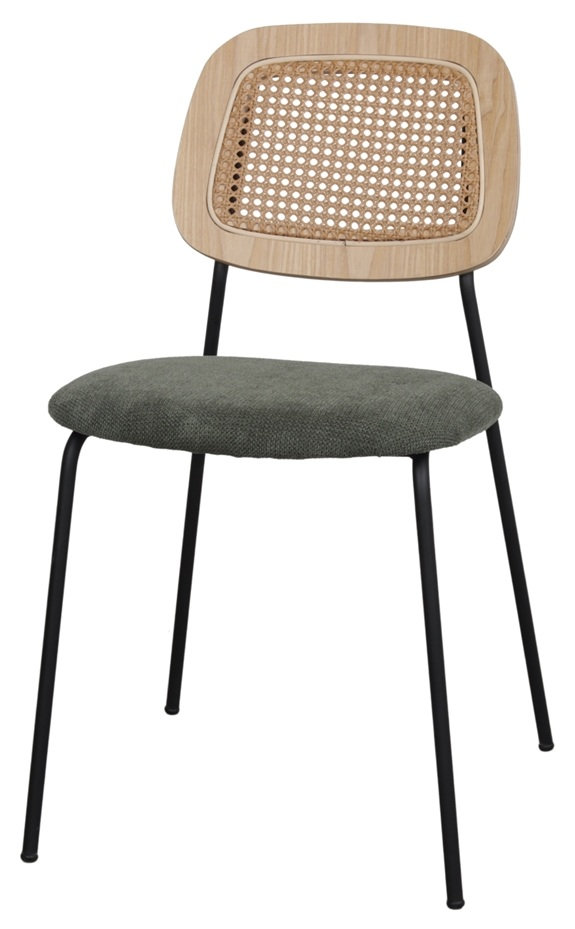 BAYTON silla tapizada verde