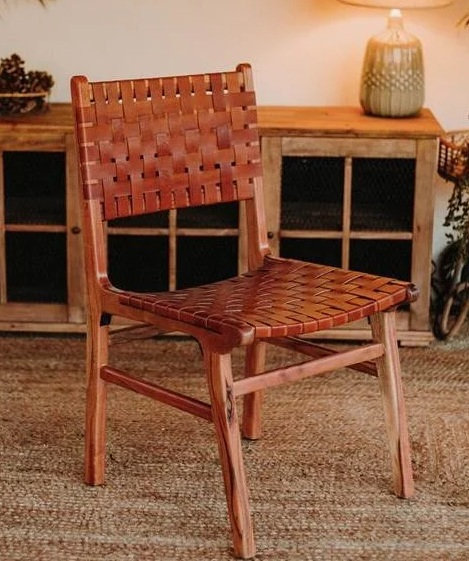 DELYCE silla madera cuero 4