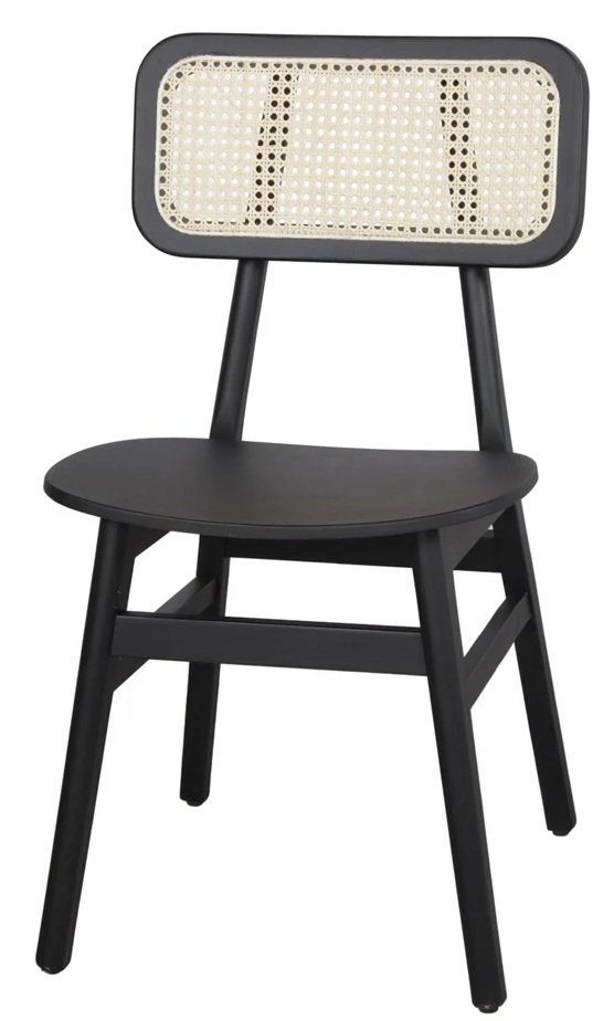 HOBART silla madera negra