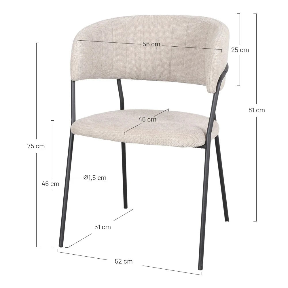 DAMES sillon tapizado m