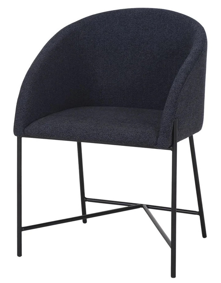 PETUNIA silla tapizada azul navi