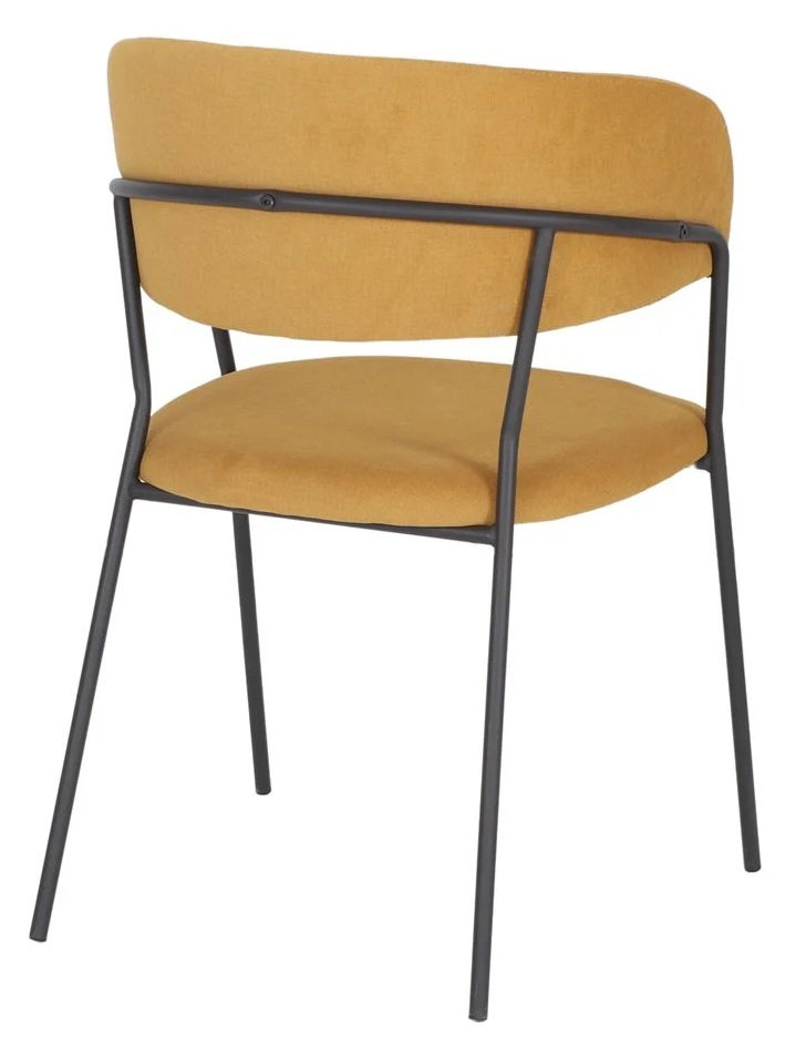 DAMES sillon tapizado mostaza 1