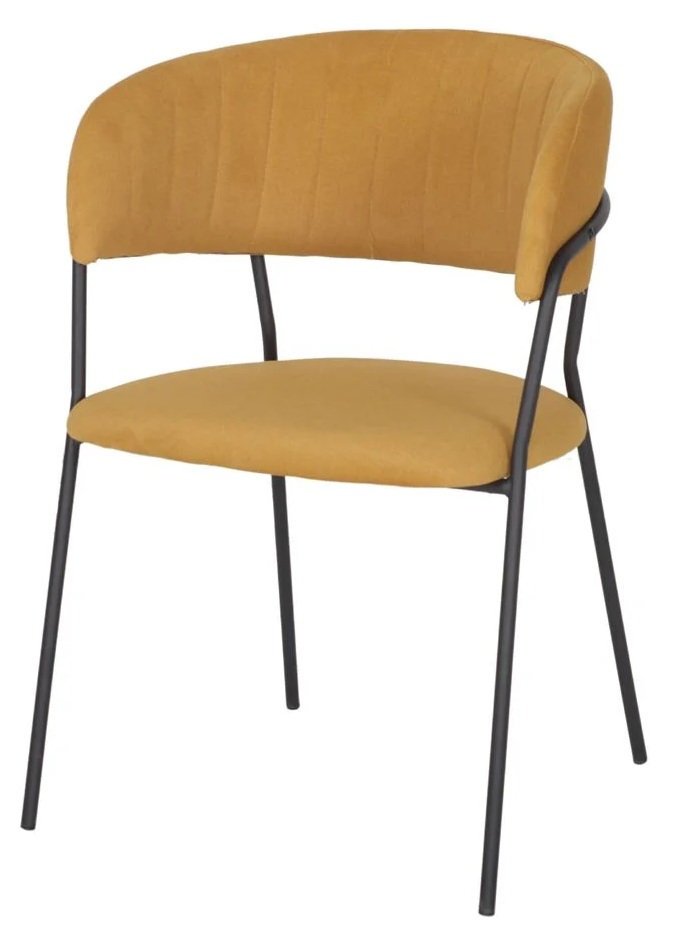 DAMES sillon tapizado mostaza