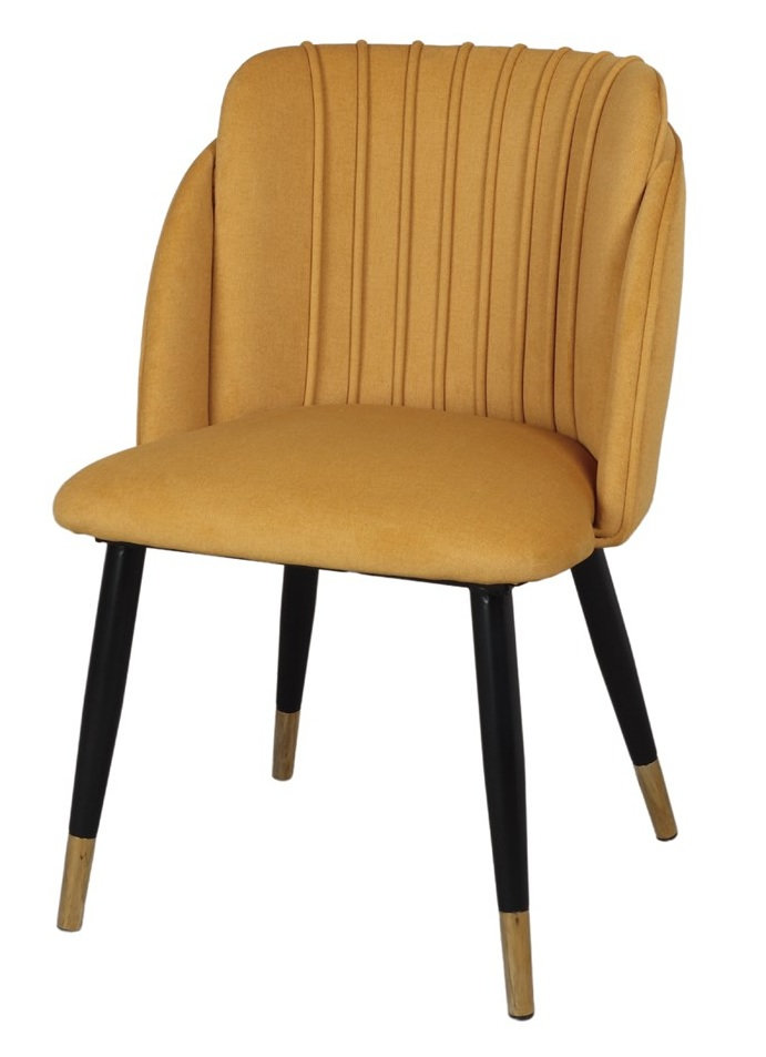 LUGGER silla tapizada mostaza