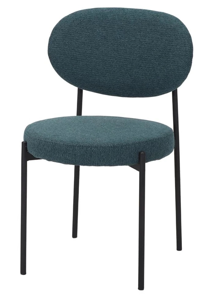 CAVALETO Silla tapizado azul petroleo