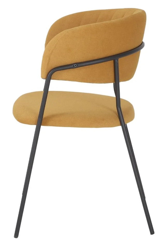 DAMES sillon tapizado mostaza 2