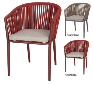 AGOSTA sillon exterior terracota 1