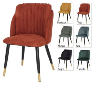 LUGGER silla tapizada teja w