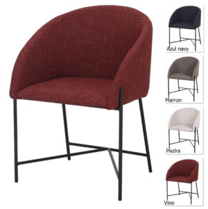 PETUNIA silla tapizada vino w